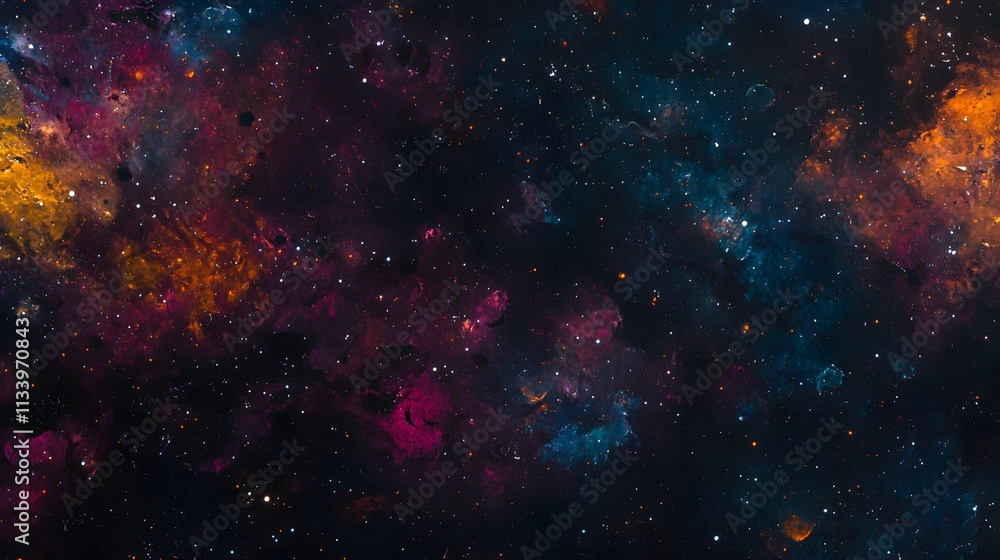 Canvas Prints cosmic nebulae displaying vivid colors and stars