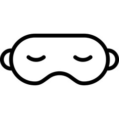 sleep mask icon illustration design with outline