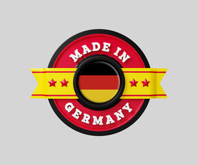 Made in Germany Badge 3D Illustration