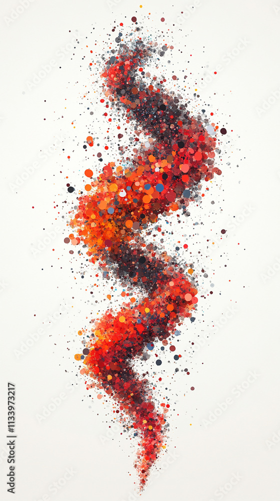Aufkleber a conceptual image of big data technology, featuring an information funnel symbolizing the flow and 