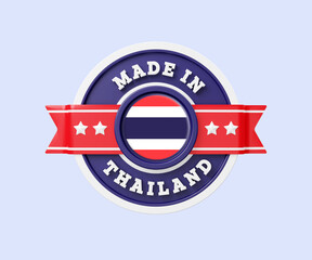 Made in Thailand Badge 3D Illustration