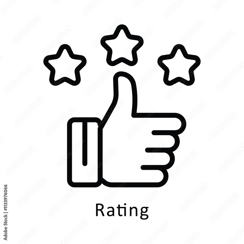 Poster rating vector outline icon. eps 10 file