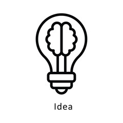 Idea Vector Outline Icon. Eps 10 File 