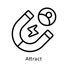 Attract Vector Outline Icon. Eps 10 File 