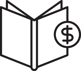 Fototapeta premium Book and Money Icon 