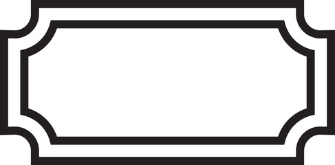 Premium Label Banner Frame Illustration
