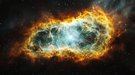 Obraz premium wonders of cosmic nebulae: exploring the fiery realms of starbirth among galaxies