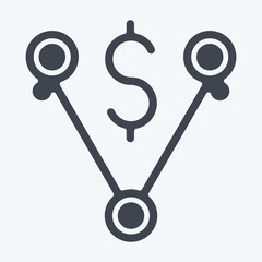 Icon Off Peak Pricing. related to Energy Storage symbol. glyph style. editable