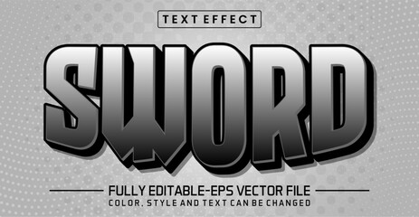 Sword  Text effect editable