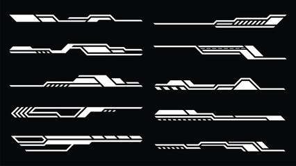 Sci-fi futuristic emelent design, hud dashboard display virtual reality technology screen. User Interface set. Statistics, Data information infographic. Vector graphic © THETO STUDIO