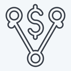 Icon Off Peak Pricing. related to Energy Storage symbol. line style. editable