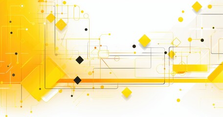 beautiful background with geometric patterns and lines, vector illustration. Background design for banner or poster in yellow color. Vector Illustration