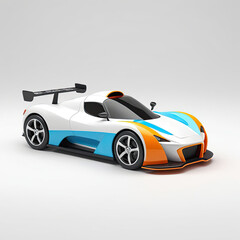 Fototapeta premium cute colorful toy car in a studio environment, premium classic car showcasing 
