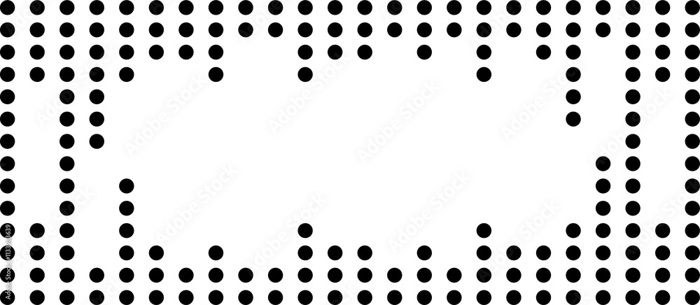 Poster abstract halftone dotted background. monochrome pattern with hexagon. vector modern futuristic textu