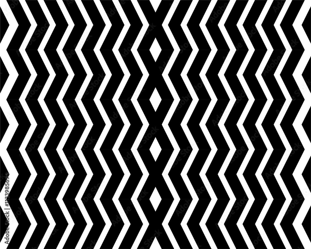 Poster vector geometric ornament in ethnic style. seamless pattern with abstract shapes. black and white ge