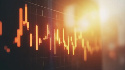 candlestick chart for 2025 market trends against a blank white backdrop.