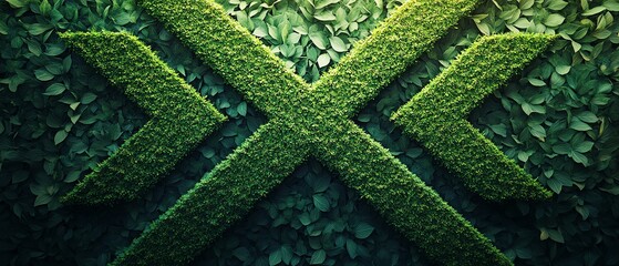 Arrows made of lush green grass pointing upward, symbolizing environmentally friendly progress, sustainable development, and positive trends, AI generative nature art