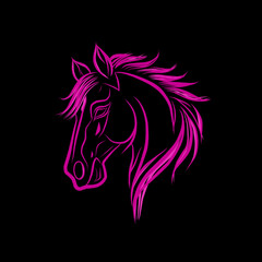 horse silhouette vector