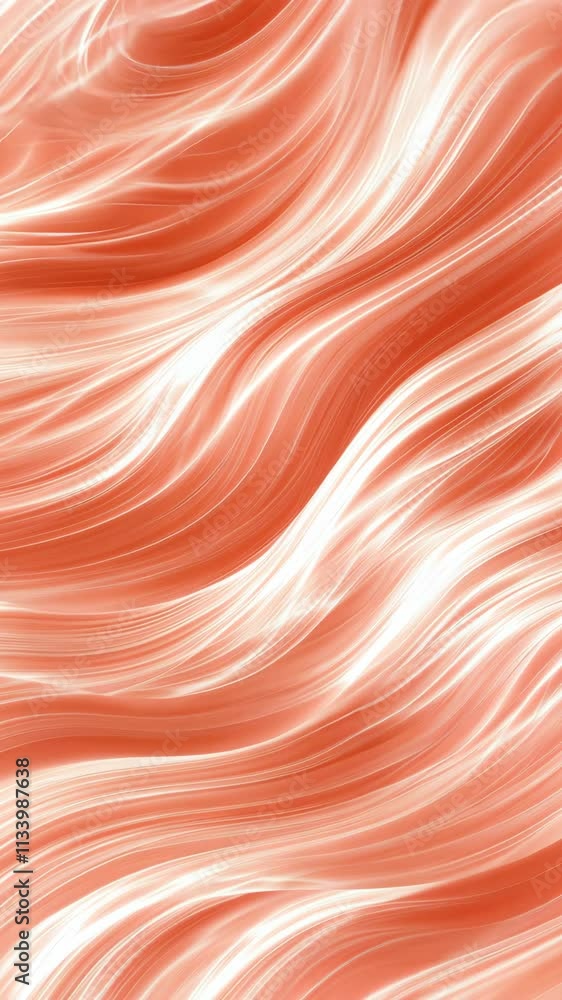 Aufkleber textured waves of light in soft coral color create an ethereal visual experience in this abstract ar