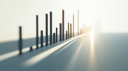 Candlestick chart of 2025 market volatility isolated on a plain white background.