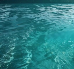 Fototapeta premium Calm water on a translucent turquoise background, soothing, glassy, hue