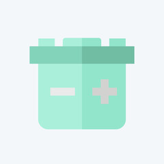 Fototapeta premium Icon Lead Acid Battery. related to Energy Storage symbol. flat style. editable