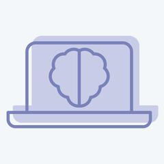 Icon Intelligent Software. related to Energy Storage symbol. two tone style. editable