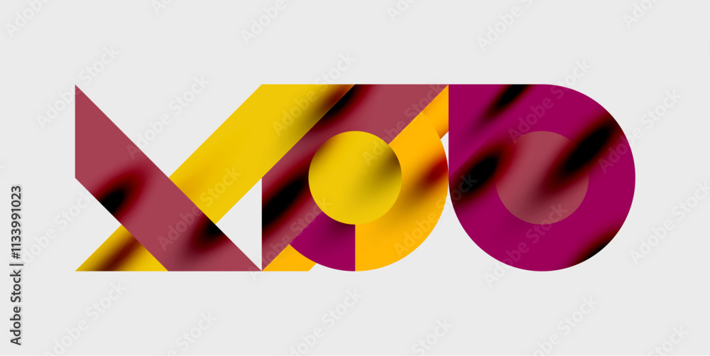 Aufkleber Vibrant abstract background circles with smooth gradients, creating a dynamic and modern design. Ideal for creative, tech, or contemporary-themed projects