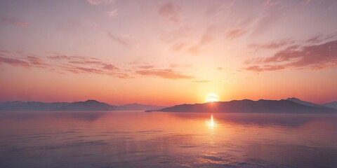 Obraz premium Sunset fade to white with subtle noise texture background , soft glow, hazy sky