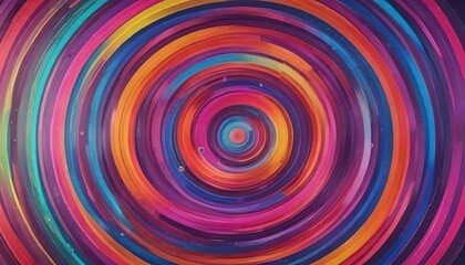 Vast abstract background with concentric circles of bright colors, colors, colorful