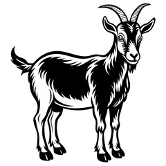 Goat vector illustration ,Goat Head svg, Goat Face svg, Farm Animal svg - Vector, Clipart, Cricut, CNC, Laser, Vinyl Cutter,