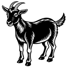 Goat vector illustration ,Goat Head svg, Goat Face svg, Farm Animal svg - Vector, Clipart, Cricut, CNC, Laser, Vinyl Cutter,