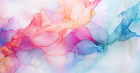 Fototapeta premium beautiful Abstract background in alcohol ink technique, pastel colors with beautiful color splashes