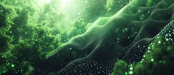 Green investment success, highlighting environmentally conscious projects and ESG principles, sustainable technologies, vibrant ecofriendly visuals, AIgenerated art