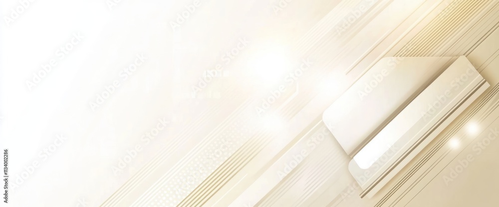 Poster abstract beige background with diagonal lines and bright highlights.
