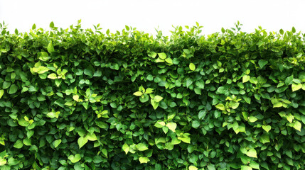 Bush or shrub wall isolated isolated on white background for graphic design.
