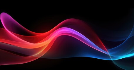 beautiful Abstract blurred background with a colorful glowing light beautiful gradient on a dark black color. 