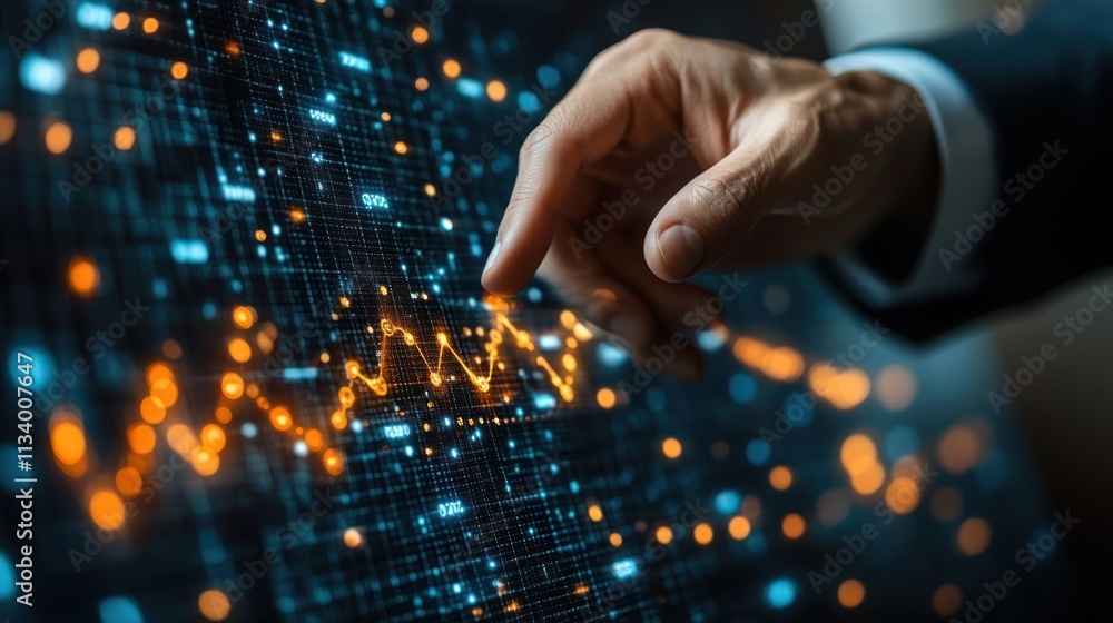 Aufkleber data analysis and digital transformation: a visual representation of business intelligence