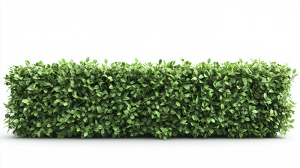 Bush or shrub wall isolated isolated on white background for graphic design.