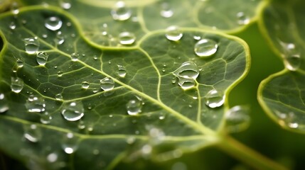Macro Close up View of Leaf Stomata Releasing Moisture During Natural Process in Plant Life Cycle