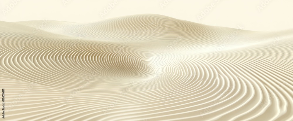 Poster abstract beige textured landscape with swirling lines and dunes.