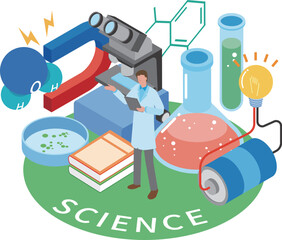 科学の研究実験イメージイラスト