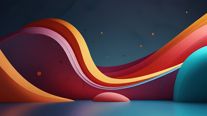 Fototapeta premium 3d render background design modern illustration, Abstract 3D render featuring modern design elements, creating a striking and contemporary background illustration 