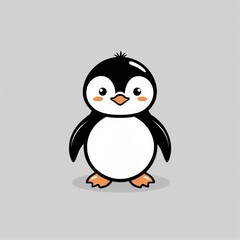 Obraz premium penguin vector icon logo baby cartoon character illustration symbol graphic doodle