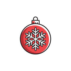 Festive Christmas Ornament with Snowflake Design