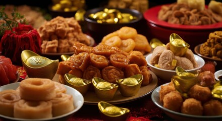 Golden Delights Traditional Sweets and Treats for Chinese Lunar New Year