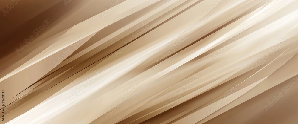 Poster abstract diagonal lines in beige and brown shades.