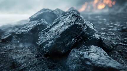 Dark Coal Rocks: Fuel, Power, and Environmental Concerns