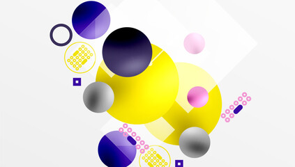 Circles and elements geometric abstract background