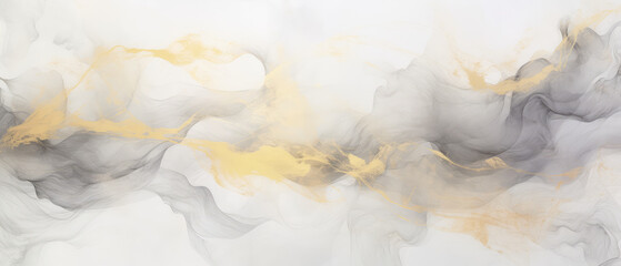 Fototapeta premium Ethereal Golden Haze on Gray Canvas